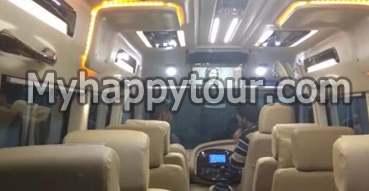 12 seater deluxe 1x1 tempo traveller hire in gujarat ahmedabad